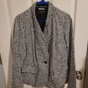 Lane Bryant Monochrome Patterned Blazer